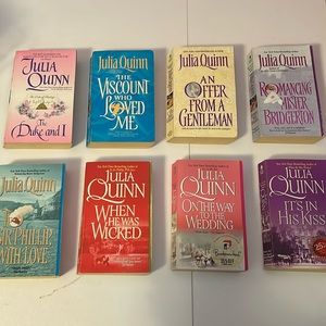 Complete Bridgerton book series by Julia Quinn, Books 1-8 | The Duke and I, etc.